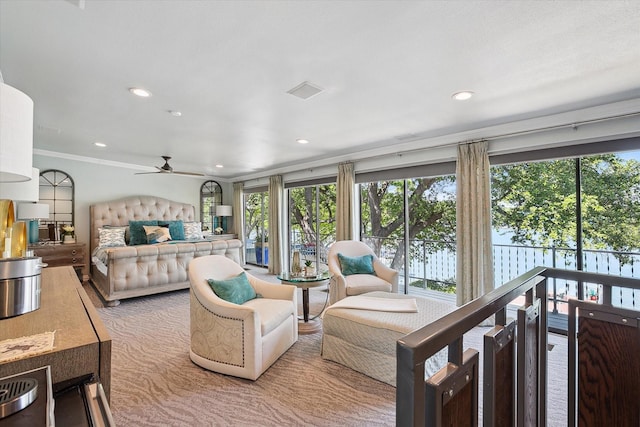 7909 Bal Harbour Ct, Fort Worth, TX 76179 - bedroom with multiple windows, recessed lighting, and crown molding