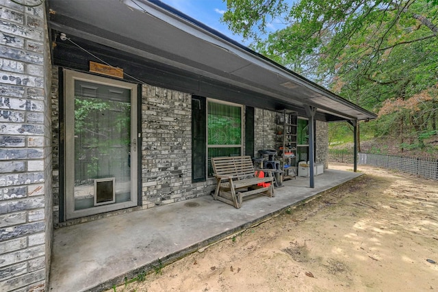 view of patio featuring covered porch
