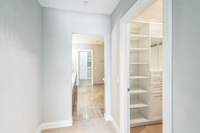 hallway with baseboards