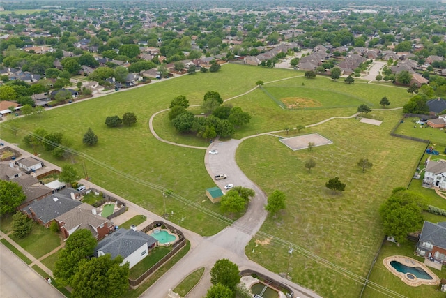 bird's eye view with a residential view
