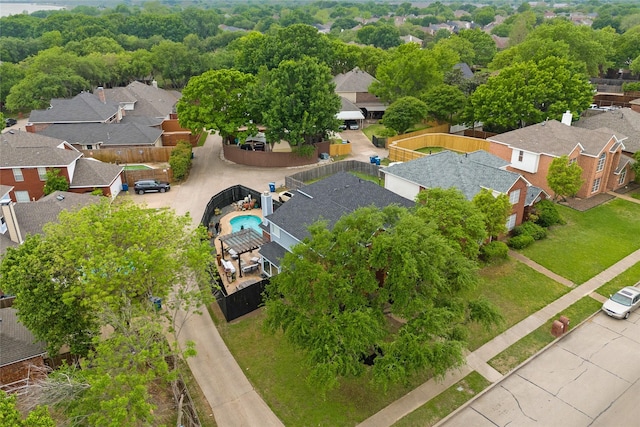 drone / aerial view with a residential view