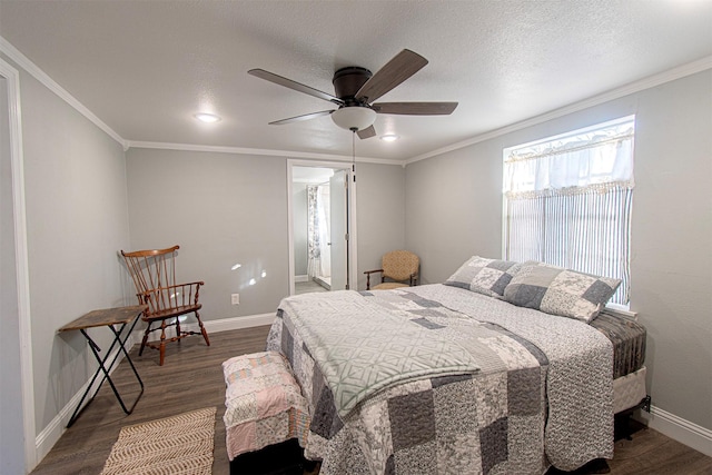 266 Yorkshire Dr, Gordonville, TX 76245 - bedroom with wood finished floors, crown molding, baseboards, and connected bathroom