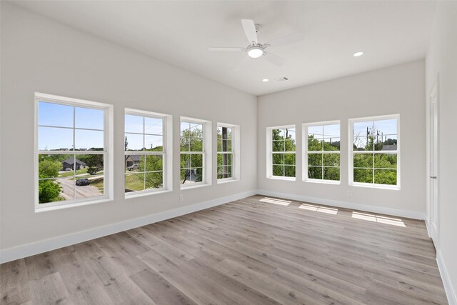 5426 Van Horn Dr, Granbury, TX 76048 - interior space featuring recessed lighting, light wood-type flooring, baseboards, and ceiling fan