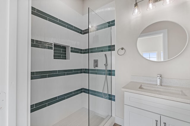 5426 Van Horn Dr, Granbury, TX 76048 - full bathroom with a tile shower and vanity