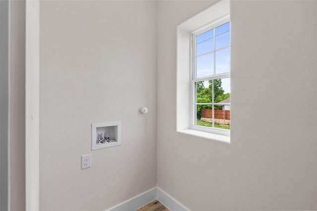 5426 Van Horn Dr, Granbury, TX 76048 - washroom featuring plenty of natural light, baseboards, laundry area, and washer hookup