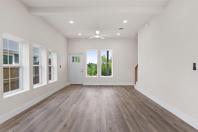 5426 Van Horn Dr, Granbury, TX 76048 - spare room featuring baseboards, a ceiling fan, wood finished floors, and recessed lighting