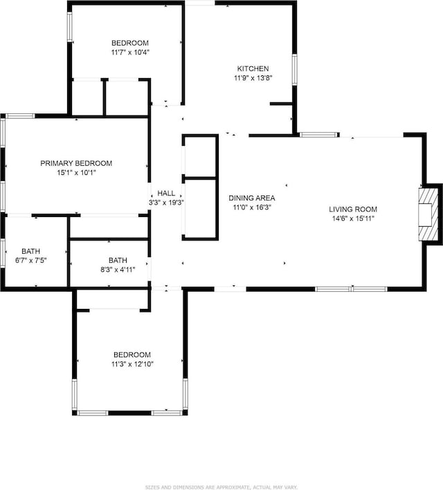 841 Lake Terrace Cir, Dallas, TX 75218 - home floor plan