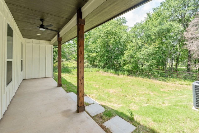 208 Splitrail Dr, Mabank, TX 75143 - view of patio / terrace featuring ceiling fan