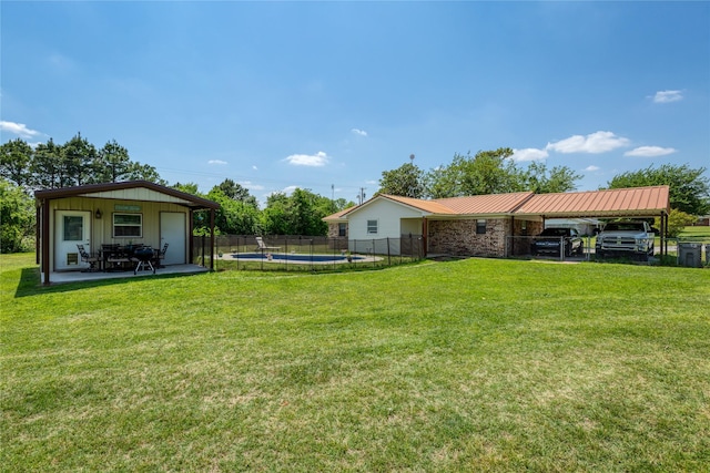 113 S Hill Top Ct, Springtown, TX 76082 - view of yard featuring a fenced in pool and fence private yard