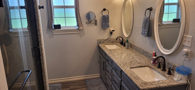 35 County Road 2342, Sulphur Springs, TX 75482 - bathroom with a wealth of natural light, a sink, and double vanity