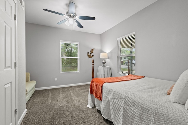 1425 E Cherry, Sherman, TX 75090 - carpeted bedroom with visible vents, a ceiling fan, and baseboards