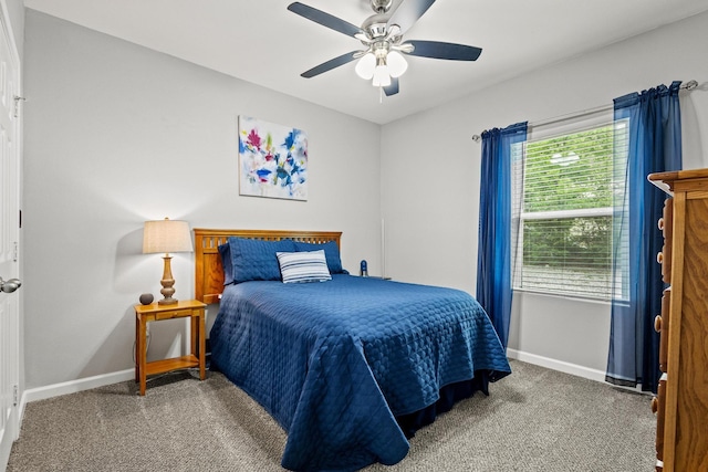 1425 E Cherry, Sherman, TX 75090 - bedroom featuring carpet, baseboards, and ceiling fan
