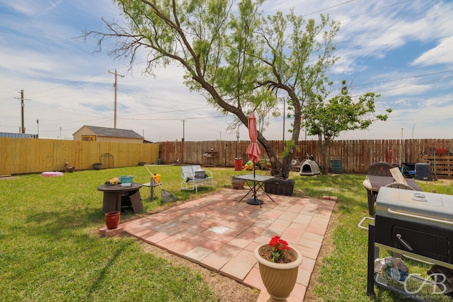 view of patio / terrace with a fenced backyard
