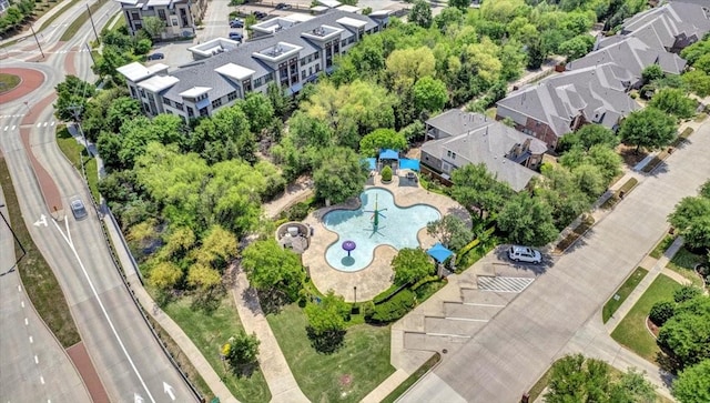 drone / aerial view featuring a residential view