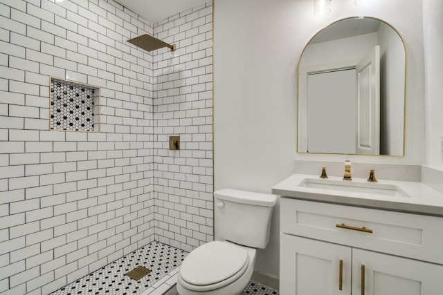 237 Trailridge Dr, Garland, TX 75043 - full bath featuring vanity, toilet, and a tile shower