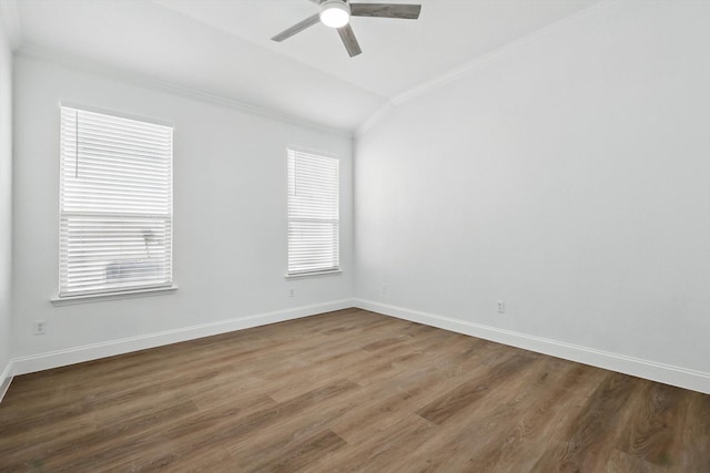 924 Charleston Ln, Savannah, TX 76227 - unfurnished room featuring lofted ceiling, crown molding, wood finished floors, and plenty of natural light