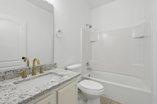 924 Charleston Ln, Savannah, TX 76227 - full bath with shower / bathing tub combination, tile patterned floors, vanity, and toilet
