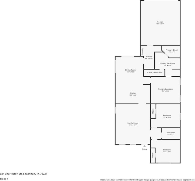 924 Charleston Ln, Savannah, TX 76227 - view of layout