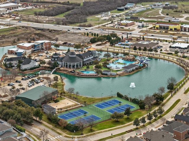 924 Charleston Ln, Savannah, TX 76227 - birds eye view of property with a water view