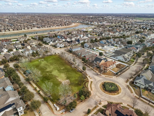924 Charleston Ln, Savannah, TX 76227 - birds eye view of property featuring a water view and a residential view