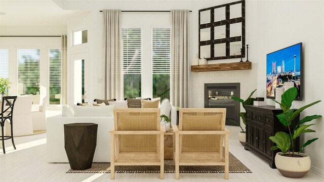 3700 Seth Pl, Mesquite, TX 75181 - sitting room with a fireplace