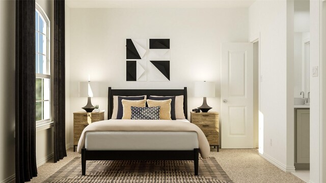 3700 Seth Pl, Mesquite, TX 75181 - bedroom featuring light colored carpet, baseboards, and multiple windows