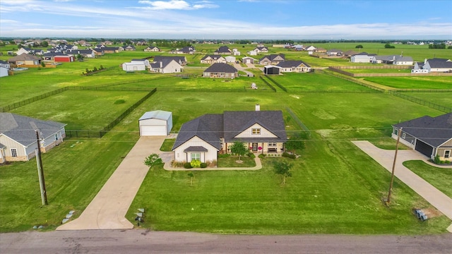 bird's eye view with a residential view