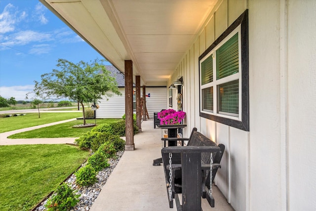 view of patio / terrace with a porch