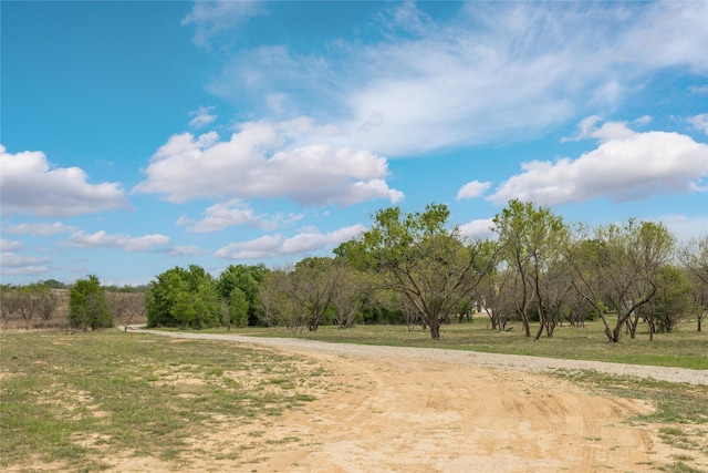 view of street with a rural view