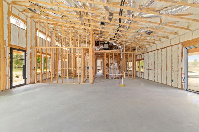 misc room with concrete flooring