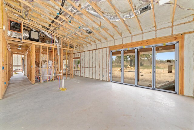 misc room with concrete flooring
