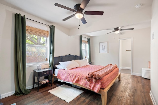 2744 Bay Meadows Ct, Farmers Branch, TX 75234 - bedroom featuring multiple windows, wood finished floors, and baseboards