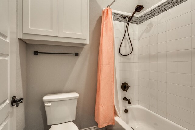 5124 Cathedral Ln, Wichita Falls, TX 76310 - bathroom with shower / bathtub combination with curtain and toilet