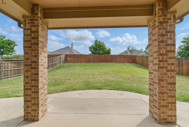 view of patio / terrace featuring a fenced backyard