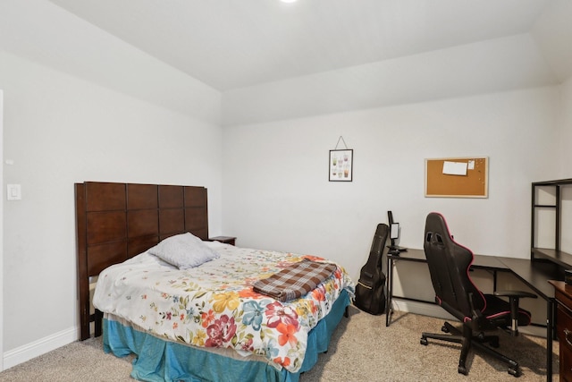 3651 Rainwater Trl, Grand Prairie, TX 76065 - carpeted bedroom featuring baseboards, vaulted ceiling, and an office area
