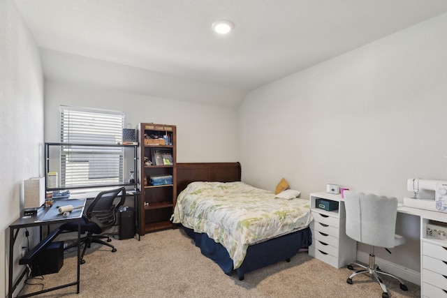 3651 Rainwater Trl, Grand Prairie, TX 76065 - carpeted bedroom with an office area and vaulted ceiling
