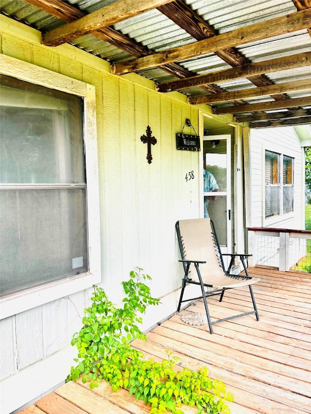 458 Jackson Ave, Strawn, TX 76475 - view of wooden terrace
