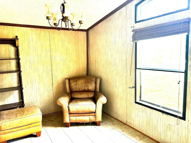 458 Jackson Ave, Strawn, TX 76475 - living area featuring an inviting chandelier