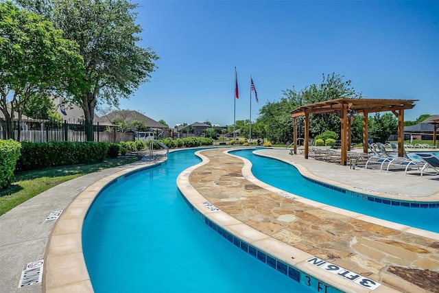 5817 Mirror Ridge Dr, Fort Worth, TX 76179 - community pool with a pergola and a patio