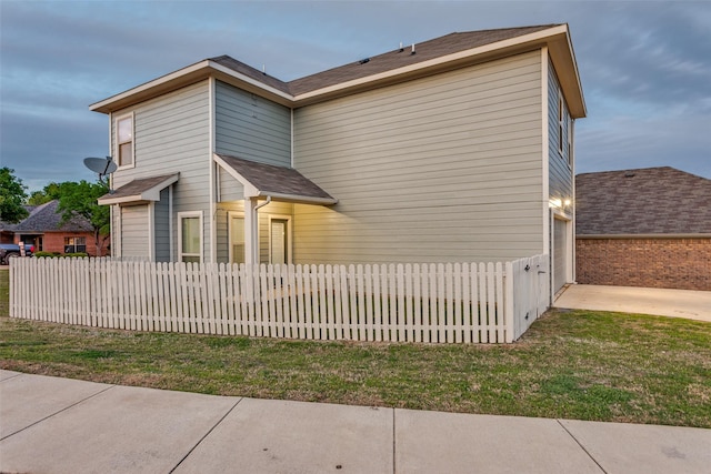 exterior space featuring fence