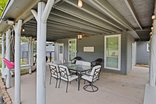184 Wildflower Trl, Weatherford, TX 76087 - view of patio featuring outdoor dining area
