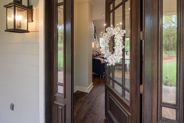 3050 County Road 3707, Bullard, TX 75757 - entrance foyer featuring dark wood-type flooring and baseboards