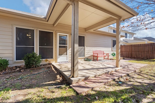 view of patio with fence