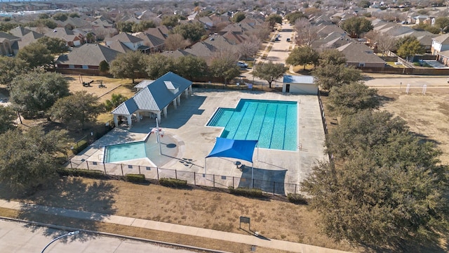 bird's eye view featuring a residential view
