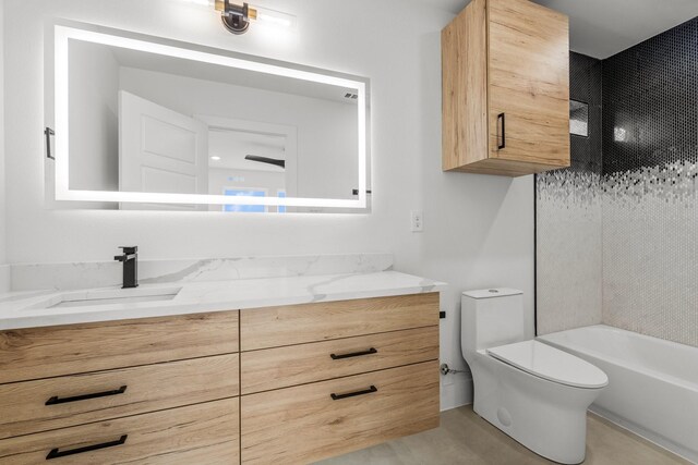 1926 Pueblo St, Dallas, TX 75212 - full bath featuring toilet, shower / washtub combination, and vanity