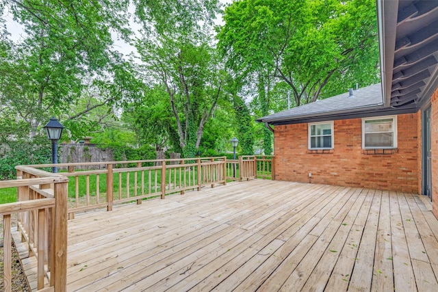 wooden deck with fence