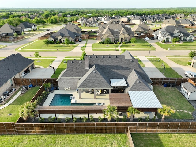 bird's eye view featuring a residential view
