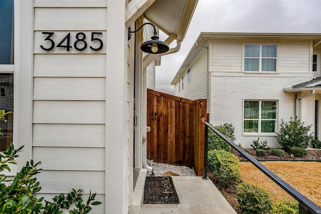 exterior space featuring fence