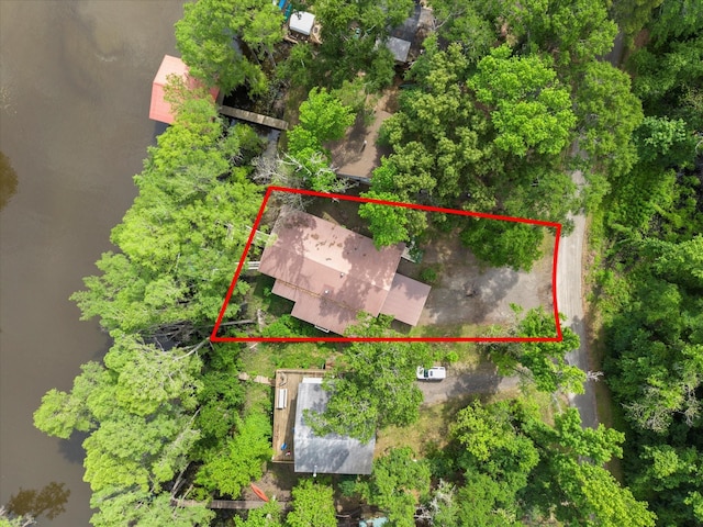 230 W Sesame St, Karnack, TX 75661 - aerial view of property's location with property parcel outlined