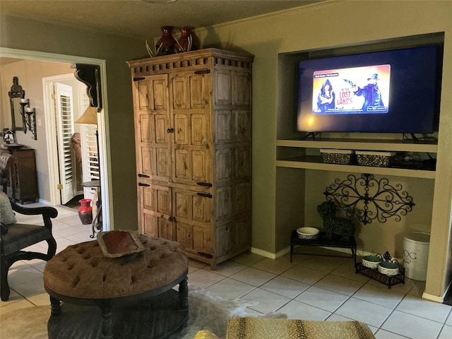 1302 Summit Dr, Mexia, TX 76667 - bathroom with crown molding and tile patterned flooring